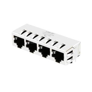 Wholesale Tab Down Without Led 1X4 Port RJ45 Magjack Connector without Integrated Magnetics from china suppliers
