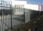 Powder coated tubular steel fence