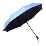 Water Discoloration Three Portable Folding Umbrella With Black Coating