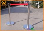 Temporary 2m Retractable Belt Barriers / Stainless Steel Crowd Queue Control