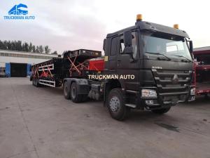 Wholesale 12Pcs Tire 60 Ton Q345 Low Flatbed Trailer With ABS Brake from china suppliers