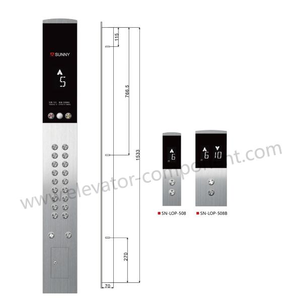 Stainless Steel Control Panel Elevator Cop For Passenger Lift Parts