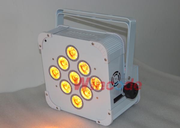 9 × 8W RGBW 4 In 1 Wireless Battery Powered Led Spotlights 12000mAH Preset