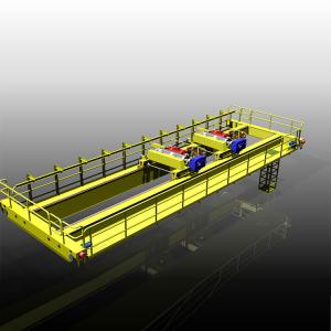 China Working Class A5~A6 Double Beam Overhead Crane Double Trolley With Hook on sale