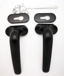 150g Living Room Door Handle , 6 Screws Holes Aluminum Window Handle dia 110mm