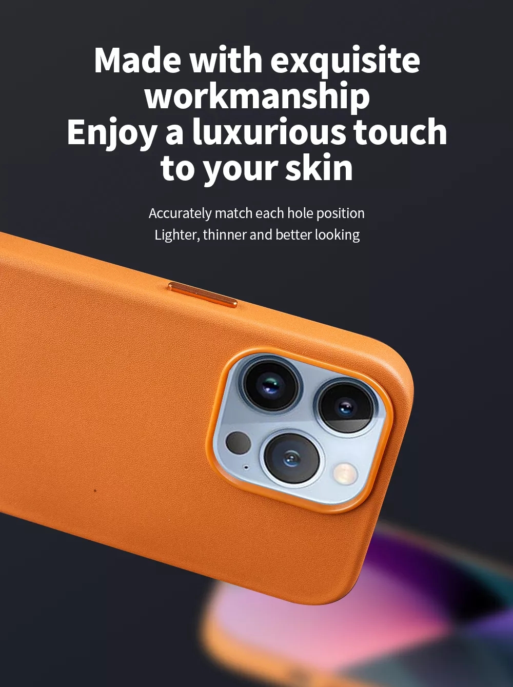 Anti-Drop Soft Original Cover Magnetic Wireless Charger Pu Leather Phone Case For Iphone 14 Pro Max