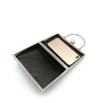 OEM fashion 18.5*13 cm silver color plastic and iron beautiful evening bag box