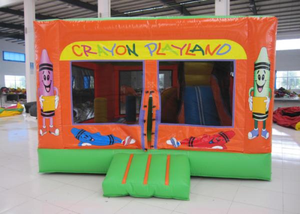 Lovely crayon inflatable bouncy combo for sale commercial inflatable crayon