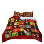 40 Fabric Count Christmas Decor Duvet Cover Santa Happy Gift 3D Digital Printing