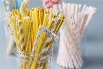 Lightweight Portable Metallic Gold Paper Straws 7.75 Inches Long BAP Free