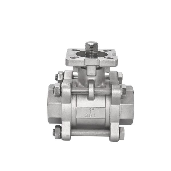 304 Stainless Steel 3PC High Platform Ball Valve for Thread Connection and