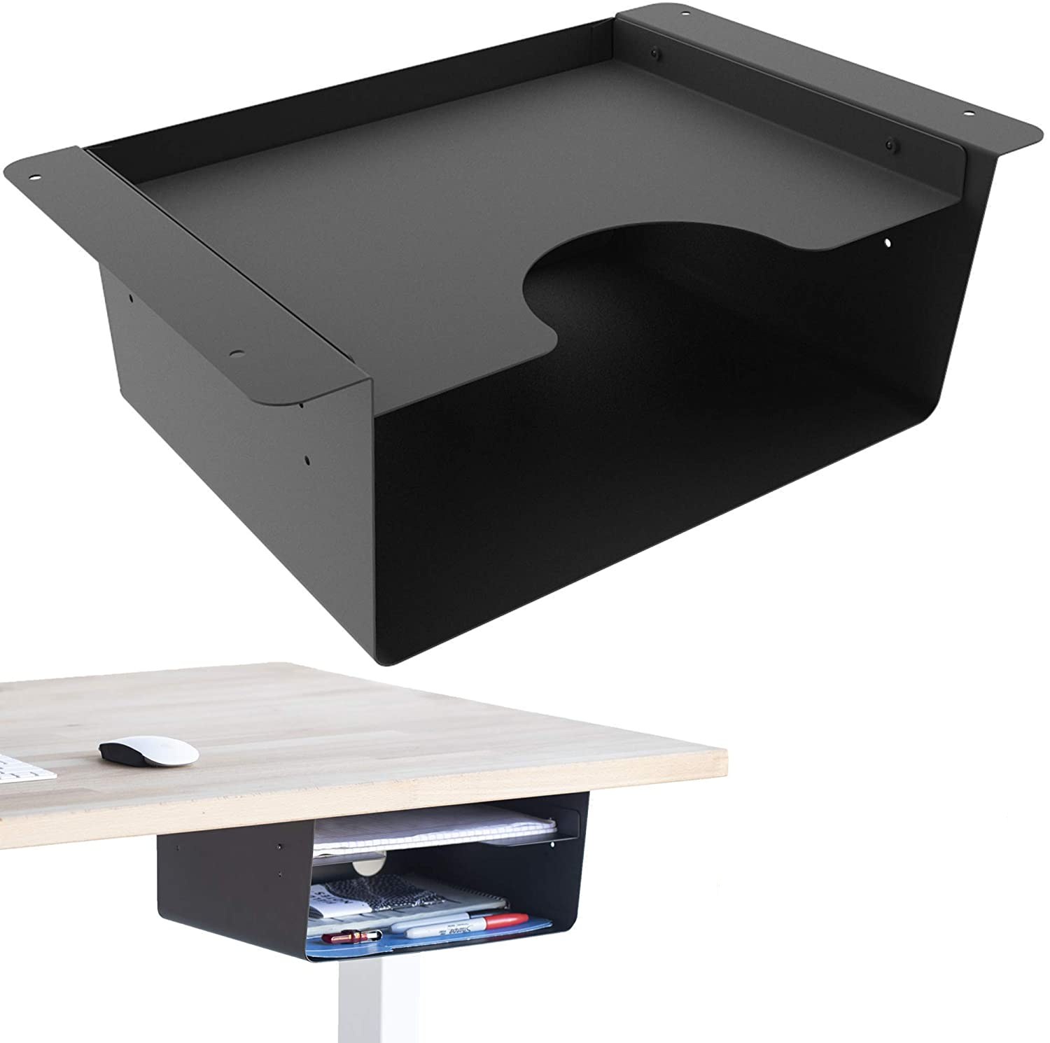 Adjustable Stand Up Workstations Desk Accessories Under Desk Storage Shelf for Brushing
