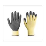 10 Gauge Yellow Recycled Crinkle Latex Gloves For Gardening Cleaning