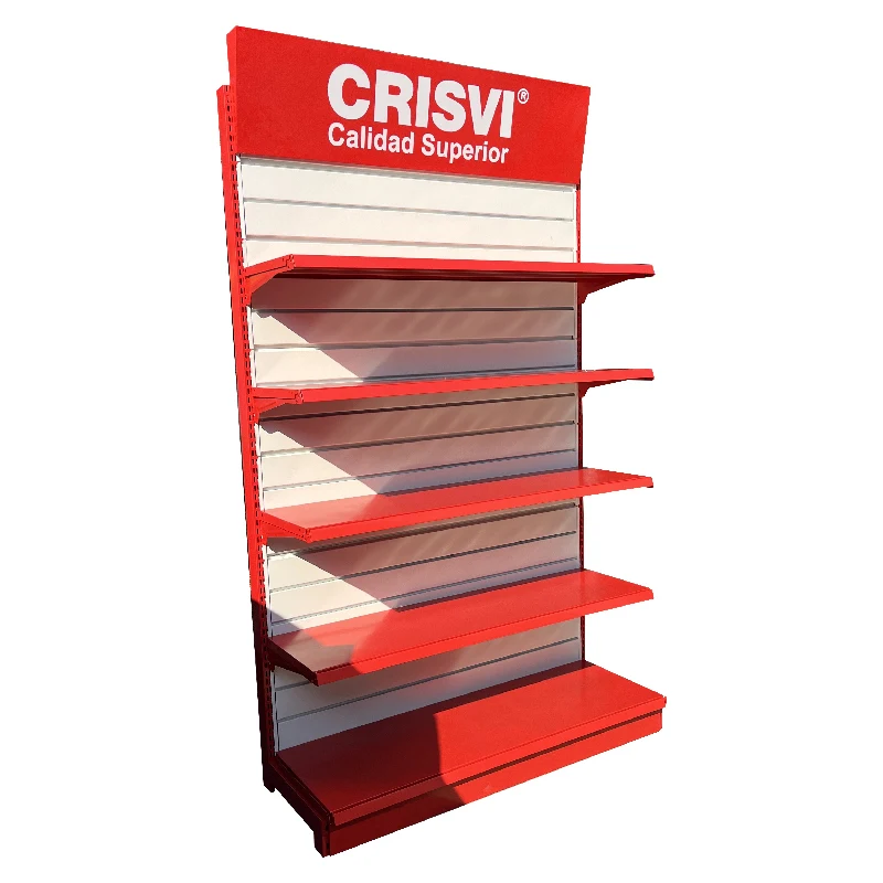 Xingye Factory Custom Size Color store display rack slotted backboard single side supermarket shelf