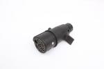Black Automotive Trailer Connectors / 7 Way Trailer Plug Connector ISO1185