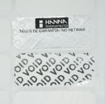Security Cut Warning Self Adhesive Security Labels PET Silver VOID Tamper