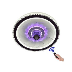 China AC220v Round Remote Control Ceiling Fan Light D500*H150MM on sale