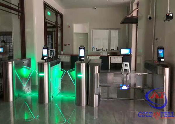 Smart Entrance RFID Card Flap Turnstile Gate Fully Automatic Pedestrian Access