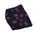 Black Jacquard Fabric Zipper Cosmetic Bag 27cm×17cm×7cm Size