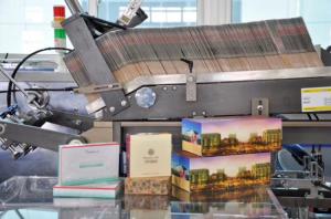 Wholesale Full automatic V fold Facial tissue paper cartoning machine with great price For Cube box facial tissue Wrapping from china suppliers