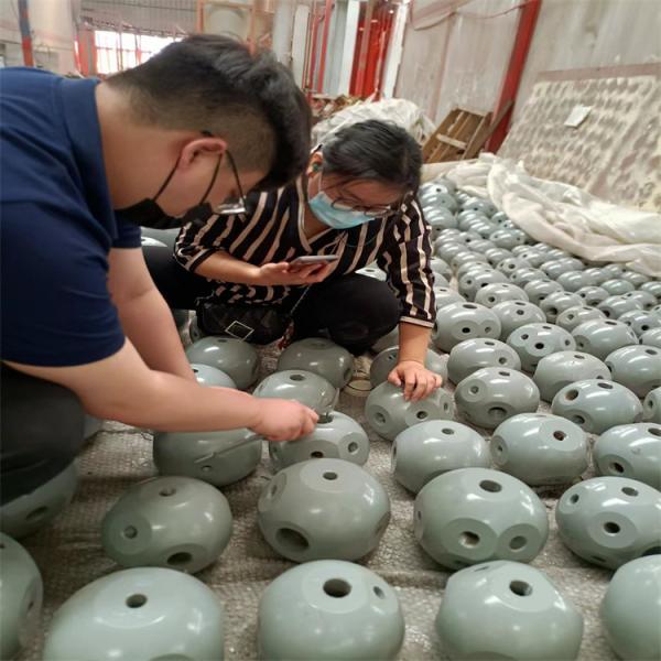 Q345 Ukuran Ball Joint Space Frame Node Cutting Easy Assemble For Buildings