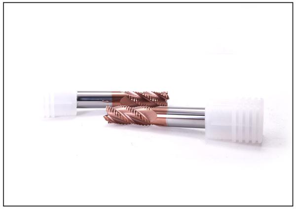 4 Flute AlTiN Coating HRC50 Roughing End Mill 0.6 - 0.8 Um Grain Size Carbide
