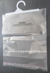 Small Clear PP Poly Bags With Hangers For Apparel / Clothing / Dress