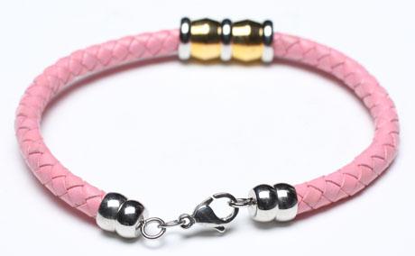 Leather Bracelet, Stainless Steel Clasp
