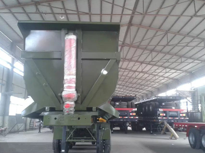Hydraulic Rear End Dump Semi Trailer With U Shaped Tipping Trailer