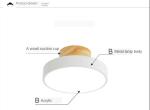Ceiling Lights Modern Led Nordic Wood Lighting Fixture Indoor led panel ceiling