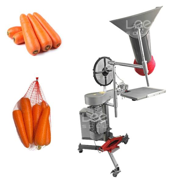 Quality Semi Automatic Carrot Net Bag Packing Machine Garlic Onion Ginger Net Bag Packing Clipping Machine for sale