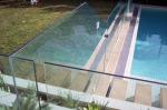 Golden Bronze Modern Flat Top Glass Pool Fencing 8mm - 19mm Toughened Safety
