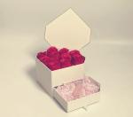 Custom 20x12 Flower Bouquet Box Black Diamond Shaped Jewelry Chocolate Gift With