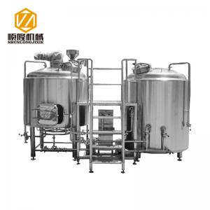 2 Vessels 304 Micro Beer Brewing Equipment Electricity / Steam Heating