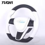 Model 3 Model Y Tesla Carbon Fiber Steering Wheels White Leather