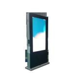 65 Inch Totem lcd Digital Outdoor Advertising Screens High Brightness AC 100