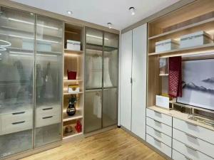 Wholesale 4M Walk In Closet Wardrobe Full Height Steel Swing Door Cabinet With Shoes Rack Function from china suppliers