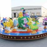 Cute Kids Amusement Ride Animal Turntable Ride 9 Riders Park Model Type