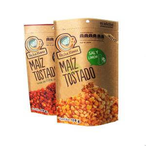 Wholesale 120 Gram Snack Bag Packaging Cashnew Nut Kraft Paper Bag With Zipper Food Paper Bag from china suppliers
