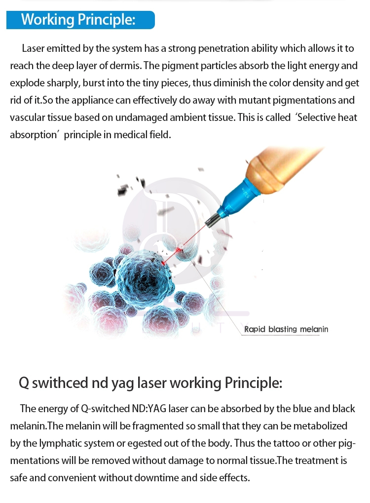 DPL laser beauty equipment 1064nm 532nm 1320nm Q Switch Nd Yag Laser Tattoo Removal Pigments Removal Beauty Machine