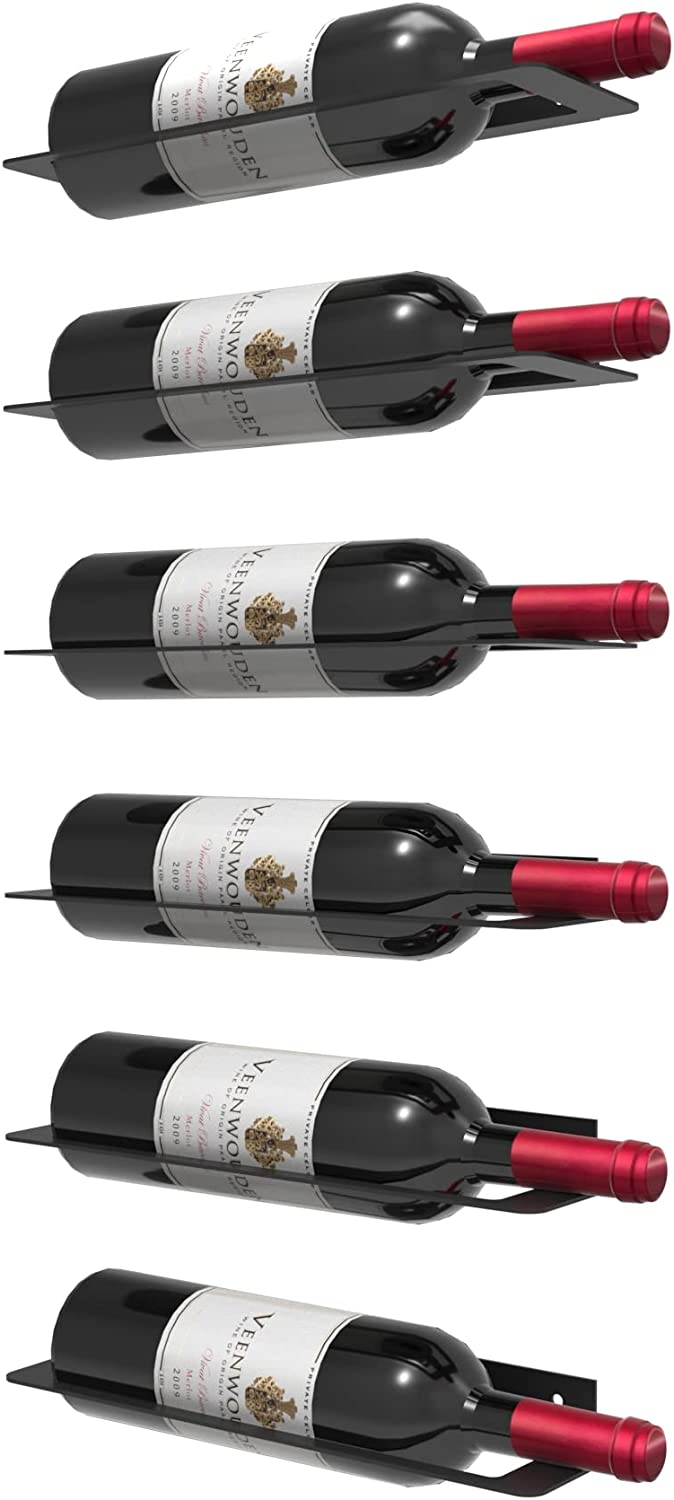 Metal Wall Red Wine Rack Hooks Bracket Hanging Wine Bottle Wall Holder for Kitchen and Bar