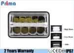 4X6" LED Headlights Kits High Low DRL Crystal Clear Sealed Beam For Jeep