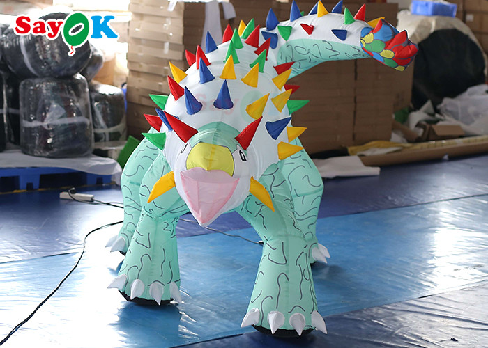 Commercial Cartoon Inflatable Dinosaur Model For Kids Customized Size