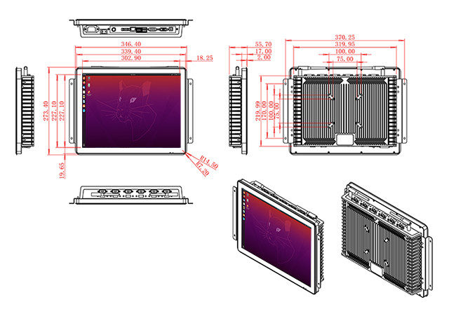 15-Inch Linux Display for Industrial HMI Panels and Factory Control