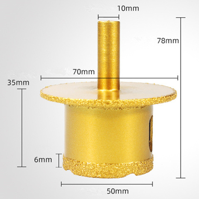 Round Chamfer Diamond Drill Core Bit For Granite 73mm 78mm