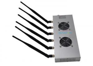 China Wifi Bluetooth High Power Cell Phone Jammer 12w 6 Bands For Library on sale