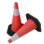 White Reflective Tape Black Base 1m EVA Road Traffic Cone