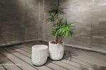 Hand Carve Finishing Fiber Cement Pot Customed For Outdoor Centerpieces