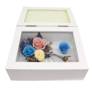 Wholesale Everlasting Preserved Rose Gift Box Photo Frame Soft Touch Lasted For Long Time from china suppliers
