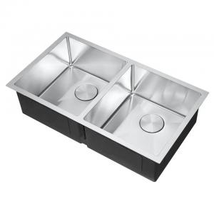 China High Quality Under mount Rectangular Double Bowls Stainless Steel Sinks Kitchen Sinks on sale